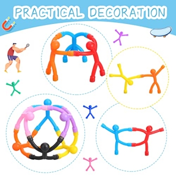 Jerify 50 Pcs Colorful Humanoid Magnets for Fun