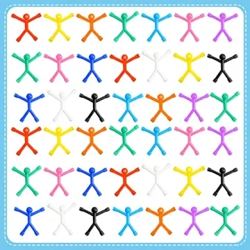 Jerify 50 Pcs Colorful Humanoid Magnets for Fun