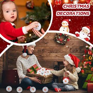 Kasyat 36 Pcs Snowman Stress Balls for Holiday Fun