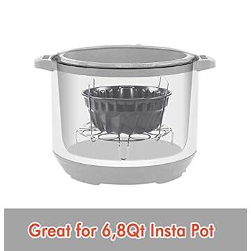 Webake 7 Inch Fluted Tube Pan Non-stick, Heavy Duty Carbon Steel Kugelhopf Cake Baking Mold for 6QT ...