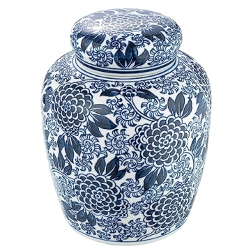 Elegant Ceramic Ginger Jar with Removable Lid for Home Decor