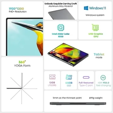 CHUWI MiniBook X 2-in-1 Portable Laptop - 10.51" Touchscreen