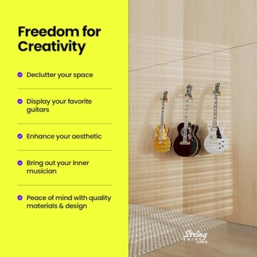 Elegant String Swing Guitar Hanger for Home and Studio