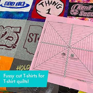 Creative Grids 14-1/2in Square Quilt Ruler for Fussy Cutting