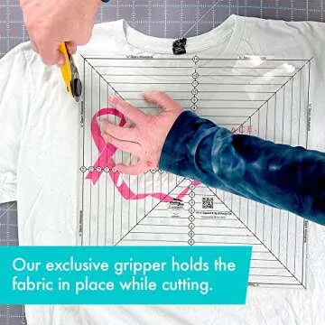 Creative Grids 14-1/2in Square Quilt Ruler for Fussy Cutting