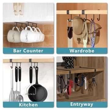 ECROCY Under Cabinet Mug Holder - Stylish Space Saver