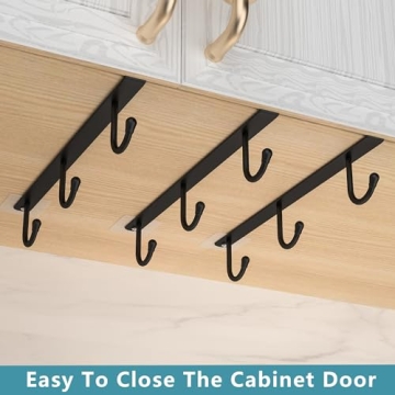 ECROCY Under Cabinet Mug Holder - Stylish Space Saver