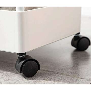 Flesser 4 Tier Heavy Duty Rolling Utility Cart with Wheels