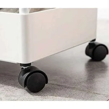 Flesser 4 Tier Heavy Duty Rolling Utility Cart with Wheels