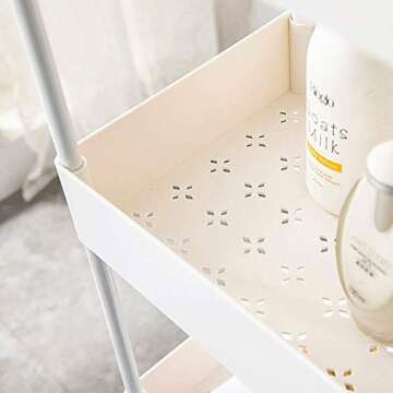 Flesser 4 Tier Heavy Duty Rolling Utility Cart with Wheels