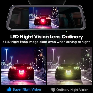 LeeKooLuu LK1 HD 1080P Backup Camera Mirror Easy Setup