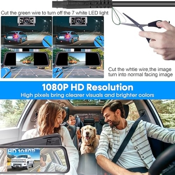 LeeKooLuu LK1 HD 1080P Backup Camera Mirror Easy Setup