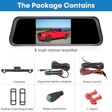 LeeKooLuu LK1 HD 1080P Backup Camera Mirror Easy Setup