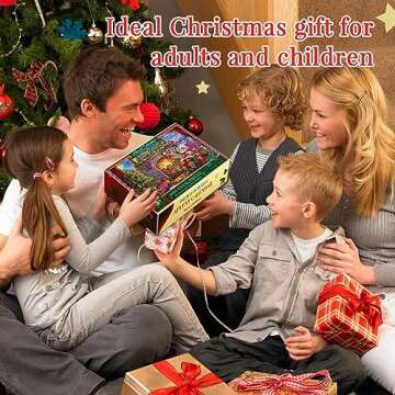 Advent Calendar 2023 Jigsaw Puzzles for Adults and Kids, 24 Parts 1008 Pieces Christmas Santa by the Fireplace Holiday Puzzles, Christmas Countdown Calendar Gifts for Women Men,19.7 inches x 27.6 inch