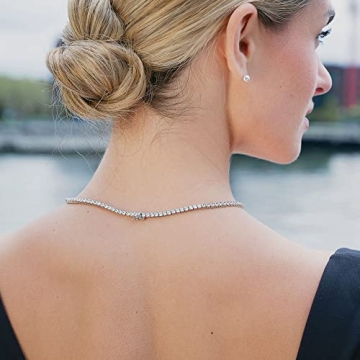 NYC Sterling Tennis Necklace for Women and Men | Choker Jewelry