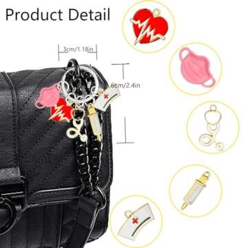 ownmysty Nurse Gifts for Women Keychain, Nurse Christmas Gifts Nurse Accessories for Work Nursing Nu...