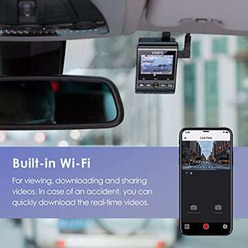 VIOFO 2K Dual Dash Cam, 1440P Front and 1080P Inside Cabin Car Camera with Wi-Fi GPS, Infrared Night Vision, Parking Mode, Supercapacitor, Support 256GB max (A129 Plus Duo IR)