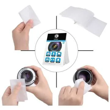 Lens Cleaning Paper Tissue 6X booklets/300 Sheets + Double Sided Cleaning Cloth - Lens Cleaning Paper for Use on Camera Lenses - Double-Sided Cleaning Cloth for Use on Electronic Screens