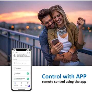 Smart Plug, Power Strip, POWSAV Smart Home WiFi Surge Protector with 5 Smart Outlets (Works with Alexa & Google Home) and 5 Always on outlets and 4 USB Ports, 6 Feet Extension Cord, Black, ETL Listed