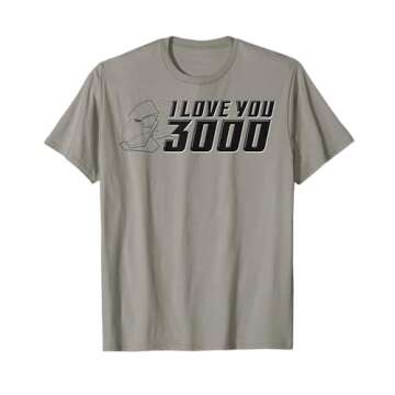 Marvel Avengers Endgame I Love You 3000 Iron Man Outline T-Shirt