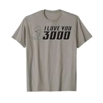 Marvel Avengers Endgame I Love You 3000 Iron Man Outline T-Shirt