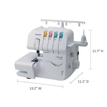Brother Serger, 1034DX, Durable Metal frame Overlock Machine 1,300 Stitches Per Minute, Trim Trap, 3 Accessory Feet and Protective Cover Included