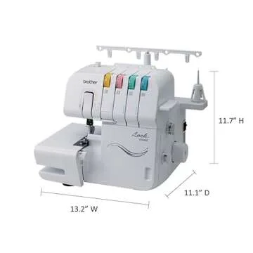 Brother Serger, 1034DX, Durable Metal frame Overlock Machine 1,300 Stitches Per Minute, Trim Trap, 3 Accessory Feet and Protective Cover Included