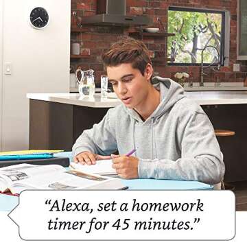 Echo Wall Clock - see timers at a glance - requires compatible Echo device