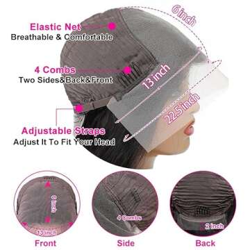 Tuneful 26 Inch Straight Lace Front Wigs for Women