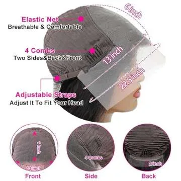 Tuneful 26 Inch Straight Lace Front Wigs for Women