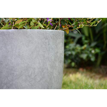 Kante 18 Inch Round Concrete Planter Indoor Outdoor Large Pot