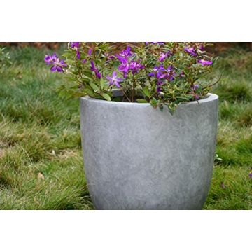 Kante 18 Inch Round Concrete Planter Indoor Outdoor Large Pot
