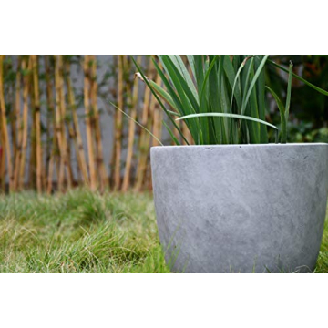 Kante 18 Inch Round Concrete Planter Indoor Outdoor Large Pot