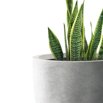 Kante 18 Inch Round Concrete Planter Indoor Outdoor Large Pot