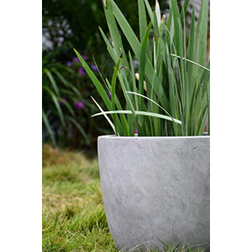 Kante 18 Inch Round Concrete Planter Indoor Outdoor Large Pot