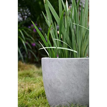 Kante 18 Inch Round Concrete Planter Indoor Outdoor Large Pot