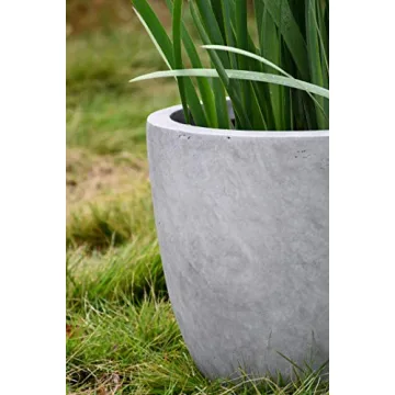 Kante 18 Inch Round Concrete Planter Indoor Outdoor Large Pot