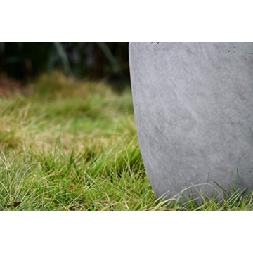Kante 18 Inch Round Concrete Planter Indoor Outdoor Large Pot