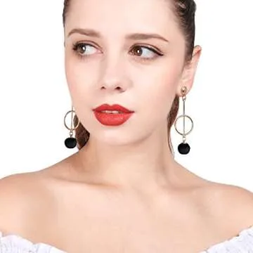 Stylish Gold Dangle Geometric Earrings for Women