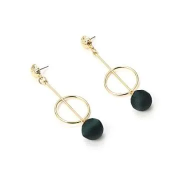 Stylish Gold Dangle Geometric Earrings for Women