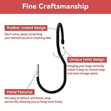 Stylish Purse Hanger Organizer - Ideal for Closet Storage