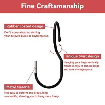 Stylish Purse Hanger Organizer - Ideal for Closet Storage