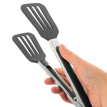 STARUBY Cooking Tongs: Durable Stainless Steel & Silicone Utensils