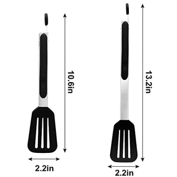 STARUBY Cooking Tongs: Durable Stainless Steel & Silicone Utensils