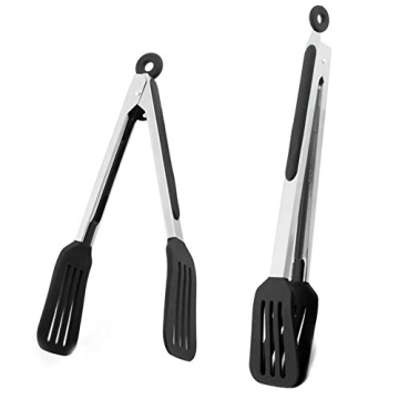 STARUBY Cooking Tongs: Durable Stainless Steel & Silicone Utensils