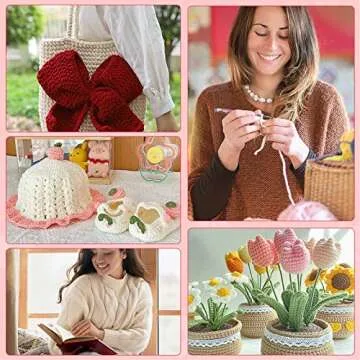 Katech 4.5mm Crochet Hook Pink, Ergonomic Grip Soft Handles for Arthritic Hands, Long Crochet Hooks for Beginners and Experienced Crochet Lover Seasoned Crocheters(Size 4.5mm Crochet Hook)