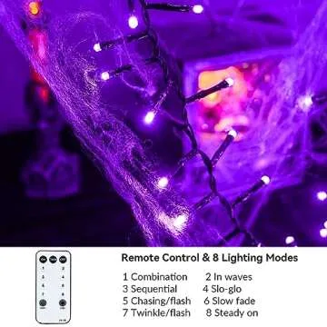 ZHOUDUIDUI 400 LED Purple Halloween Lights for Festive Decor