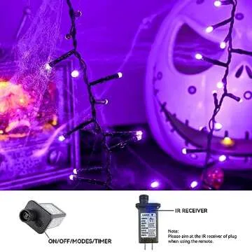 ZHOUDUIDUI 400 LED Purple Halloween Lights for Festive Decor