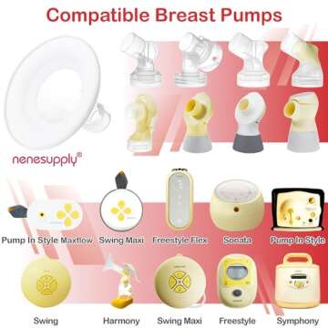 Nenesupply 19mm Soft Flange Compatible with Medela Breast Pump Parts Replace 19mm Flange for Medela ...