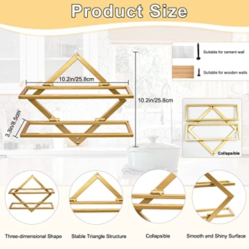 AUHOKY Foldable Wall Mounted Wine Rack for 2 Bottles